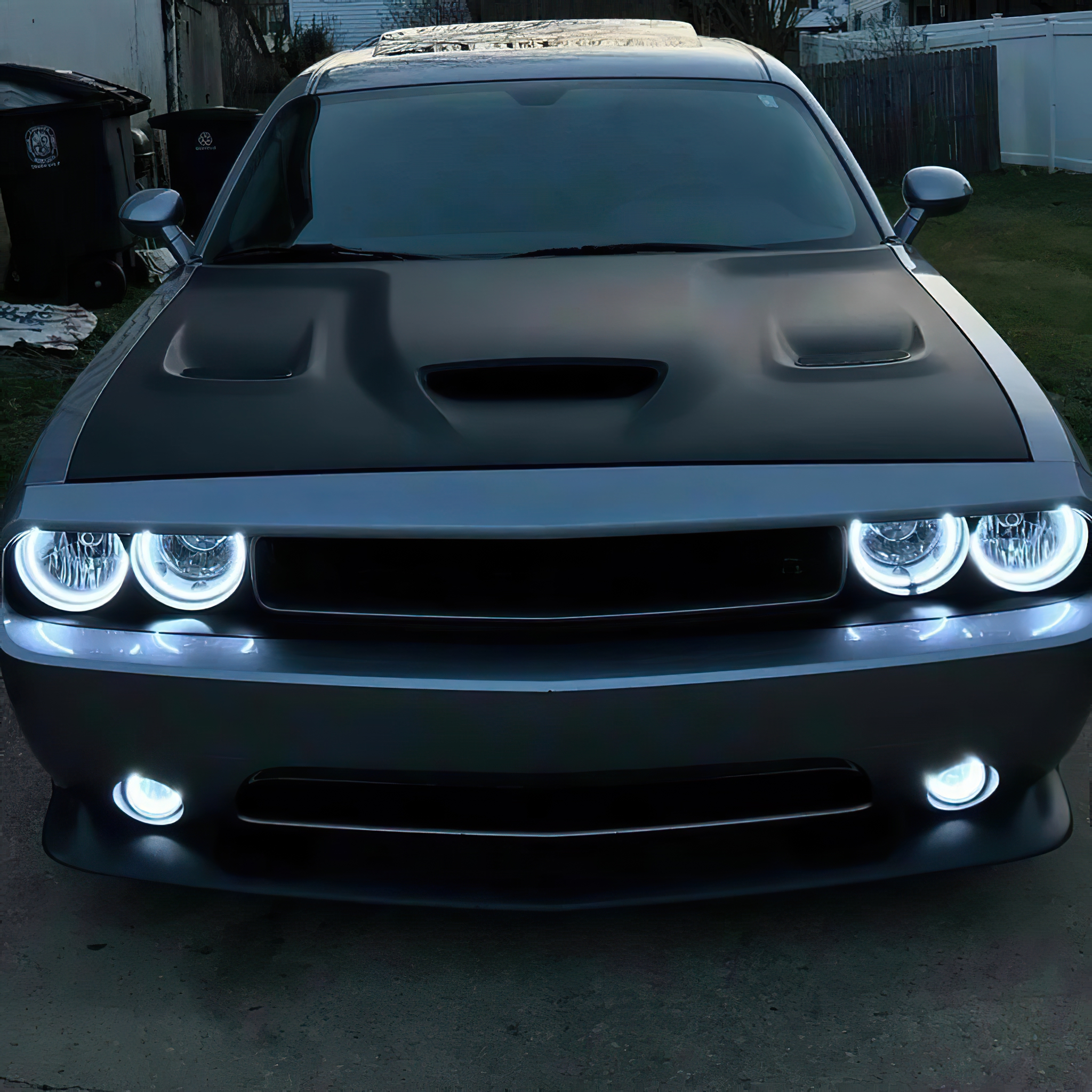 1458-332 - 2008-2014 Dodge Challenger Dynamic ColorSHIFT Surface Mount Headlight & Fog Light Halo Kit - COMBO
